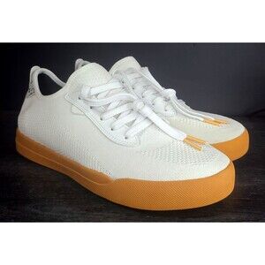 Vessi Weekend Waterproof Shoes Sneakers White/Teak Sole Brown Mens 9 - RARE  NEW